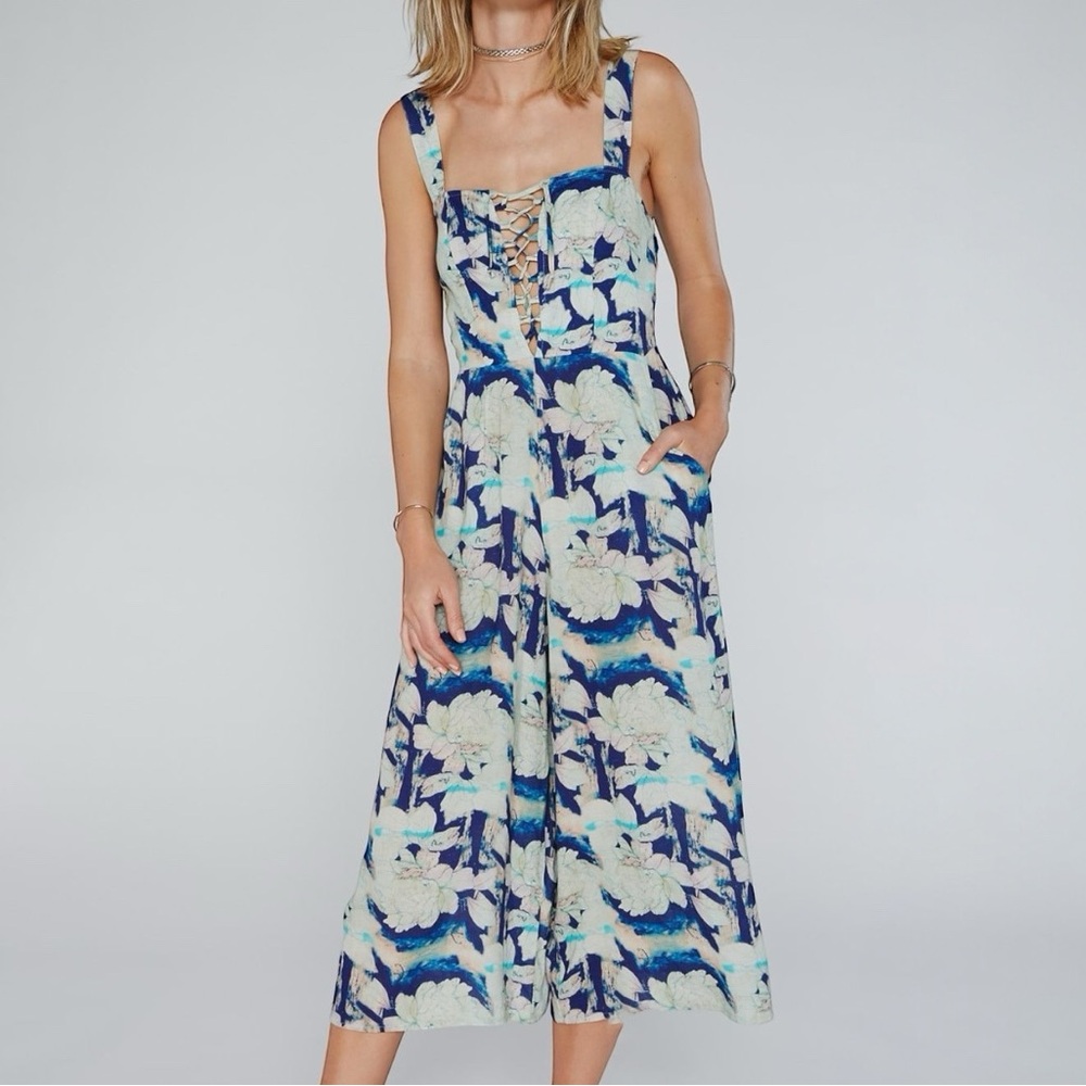 Flynn Skye Floral Lace Tie Jumpsuit